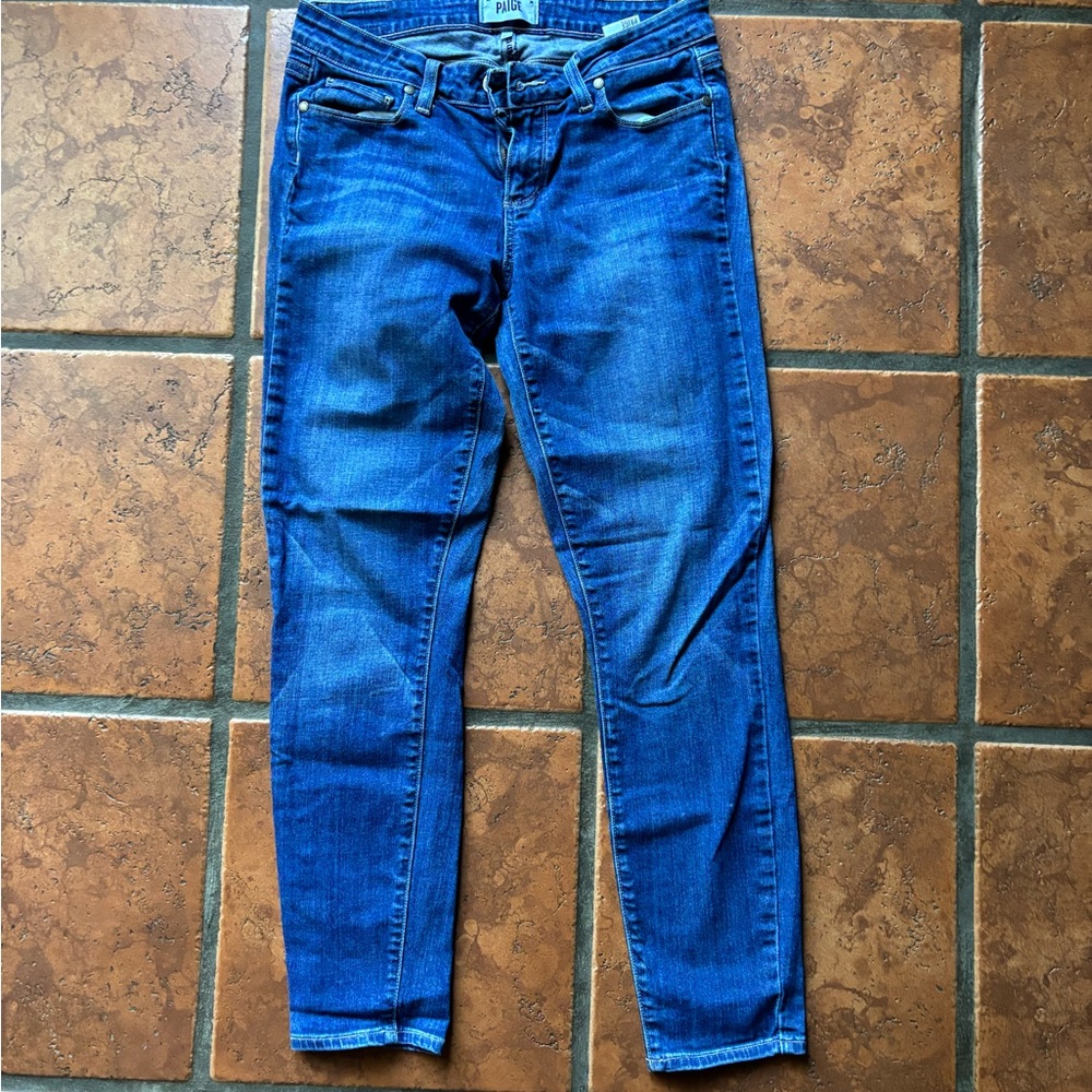 PAIGE Verdugo Blue Skinny Jeans